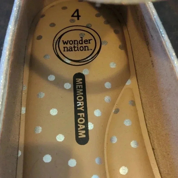 Wonder Nation Big Girl Ballet Flats with Ankle Strap - Picture 7 of 9